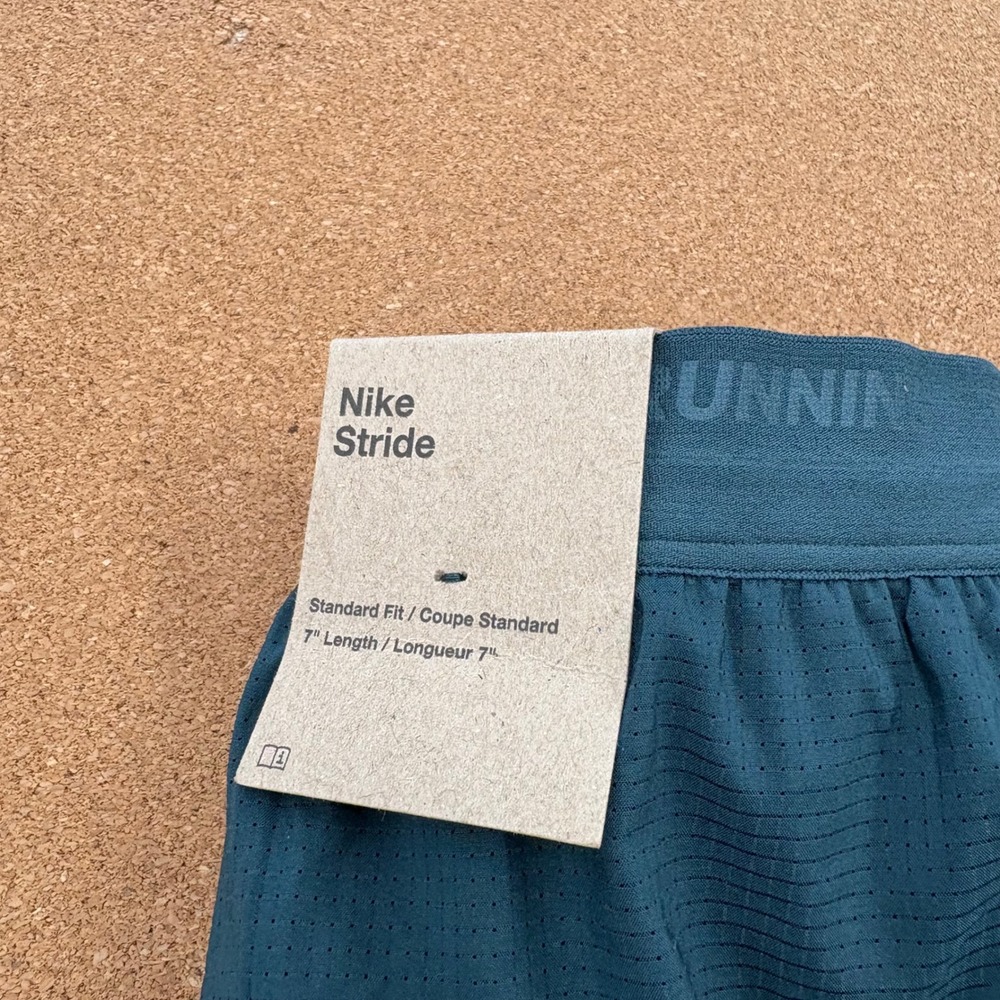 Nike Stride Running Shorts Mens XXL 2XL 7" Lined Drawstring Athletic Teal - Picture 3 of 5